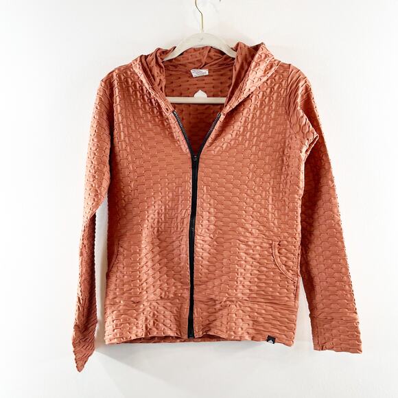 Booty by Brabants Chrome Full Zip Hoodie Jacket & Leggings Workout Set Orange - Picture 4 of 11